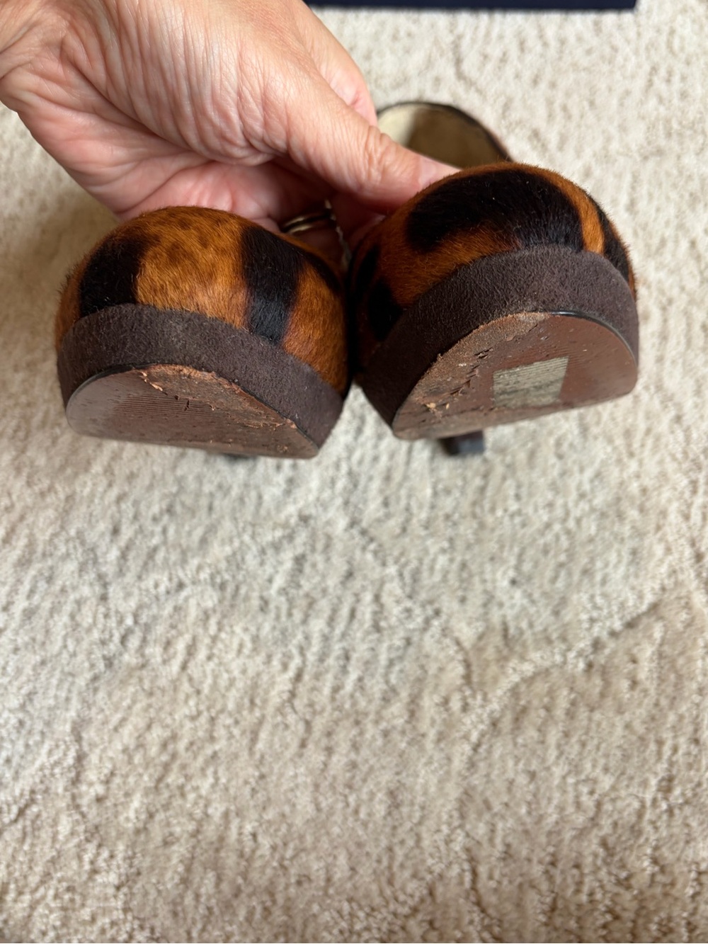 Brooks Brothers Leopard-Print Calf Hair Pumps in Brown and Black - Picture 6 of 8